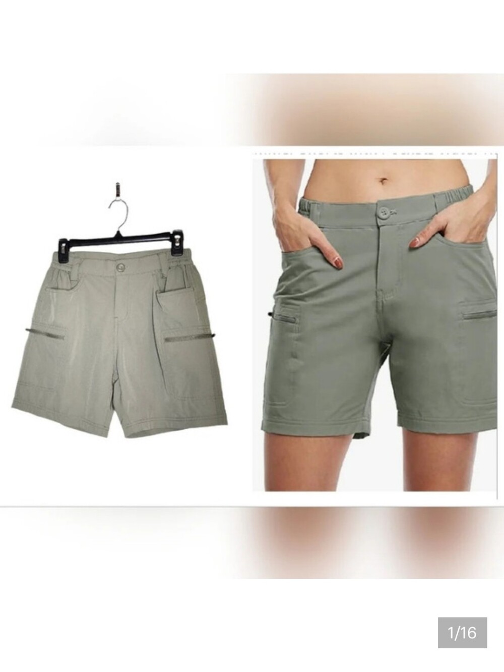 Willit Green Hiking Cargo Shorts Stretch Golf Active Outdoor Size Small